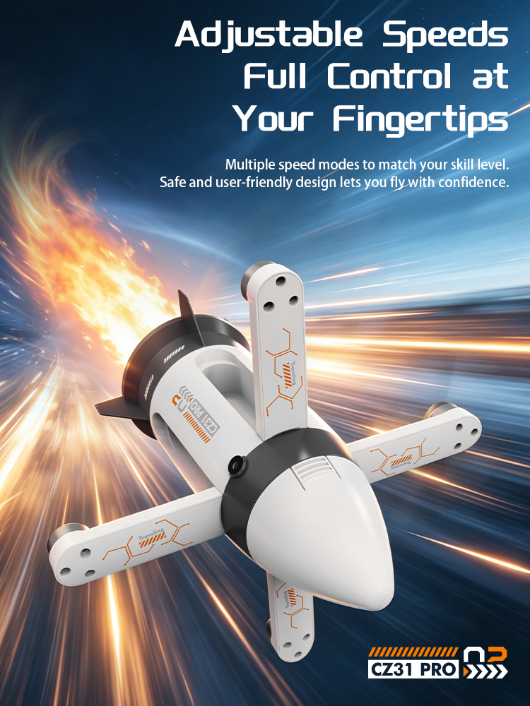 Brushless motor folding RC spray rocket with camera