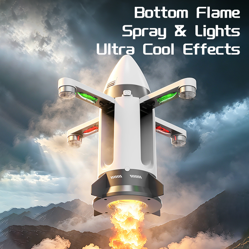 Brushless motor folding RC spray rocket with camera