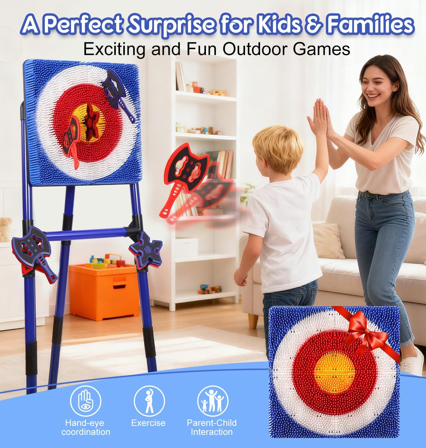 Throw target game set