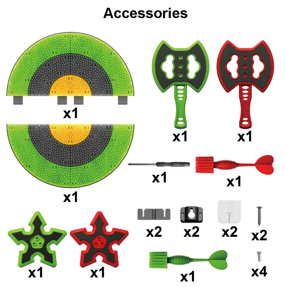 Throw target game set