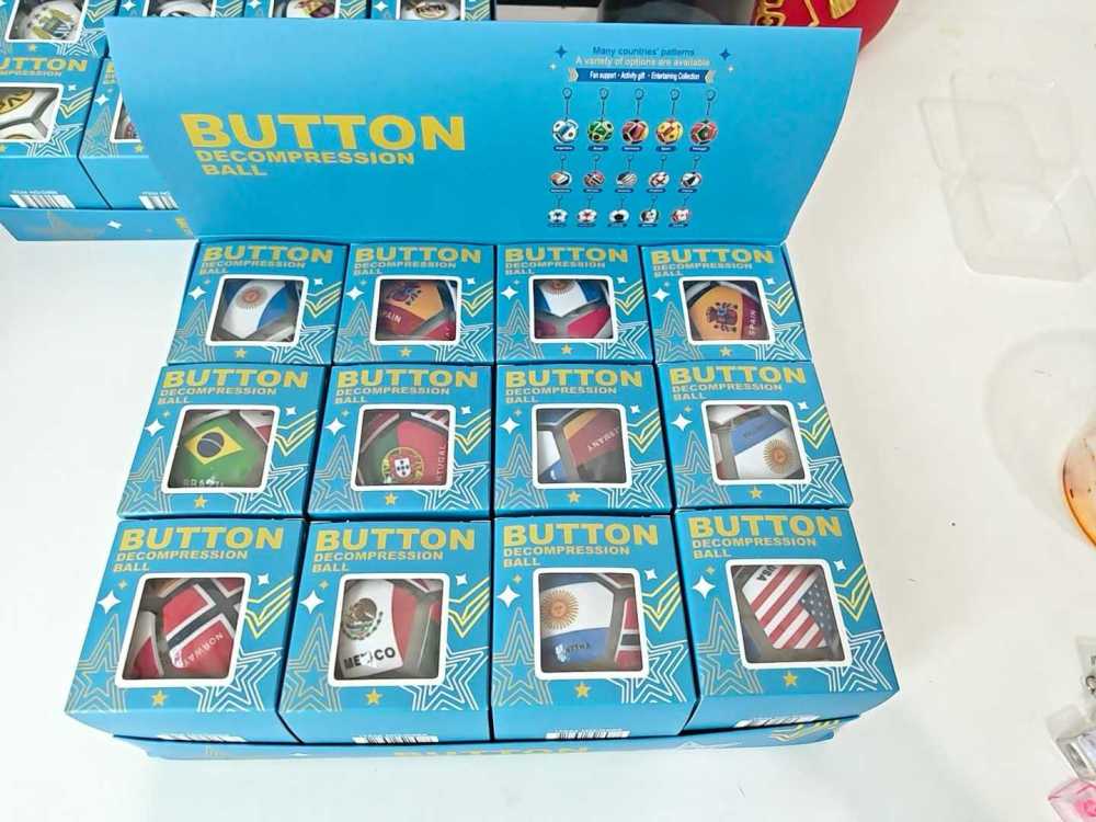 Wholesale of Cross-Border Soccer-Themed Stress Relief Button Balls, Hand and Fingertip Stress Relief
