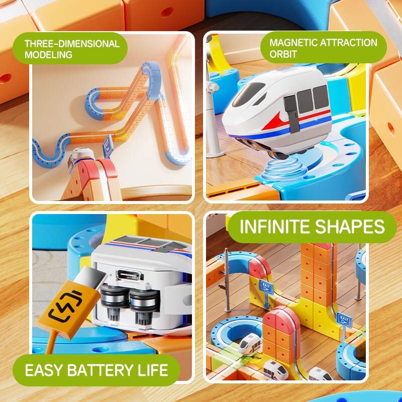 Multi-functional Magnetic Track Car / 150 PCS