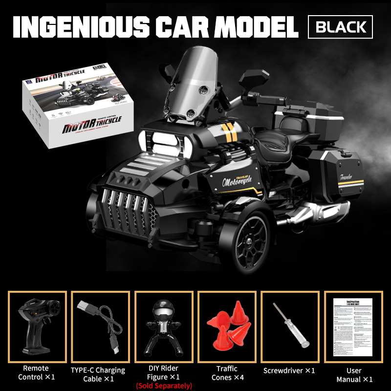 1:43 scale 3-Wheel drive RC drift motor 2.4G