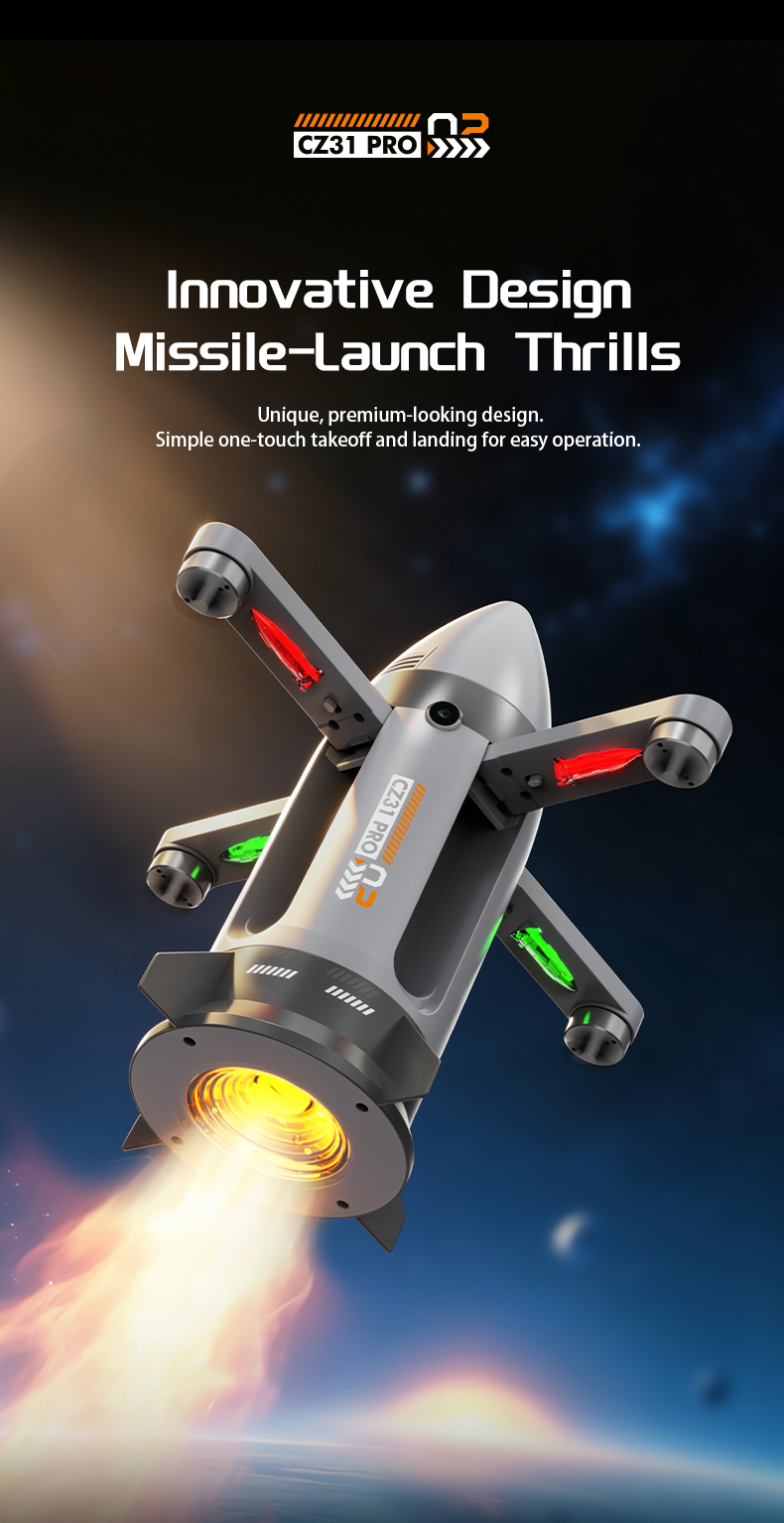 Brushless motor folding RC spray rocket with camera