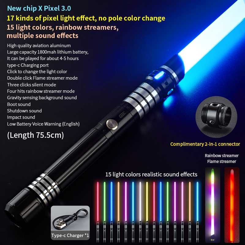 15-color pixel lightsaber
