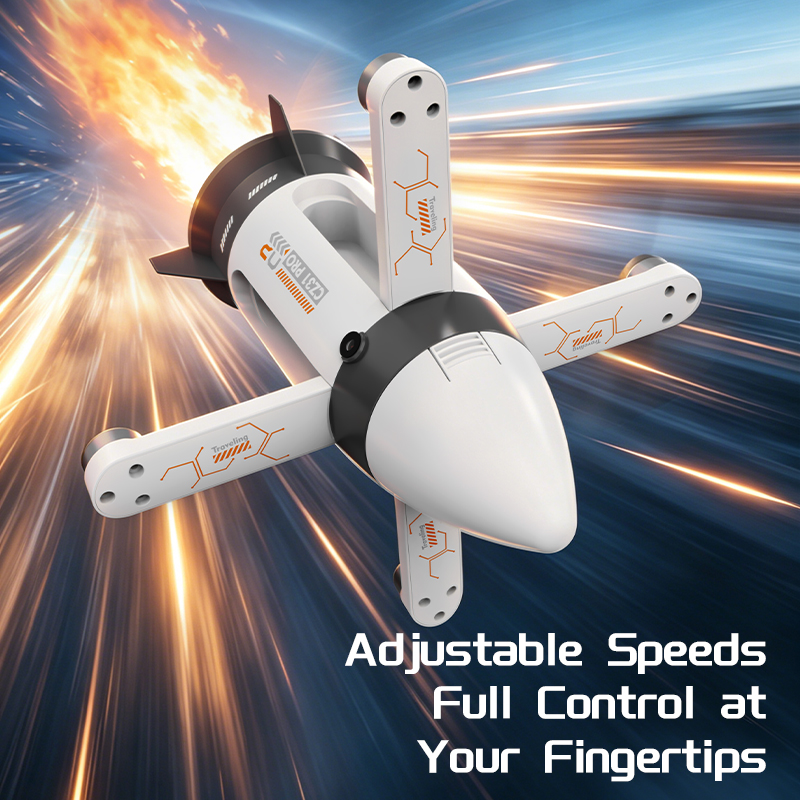 Brushless motor folding RC spray rocket with camera