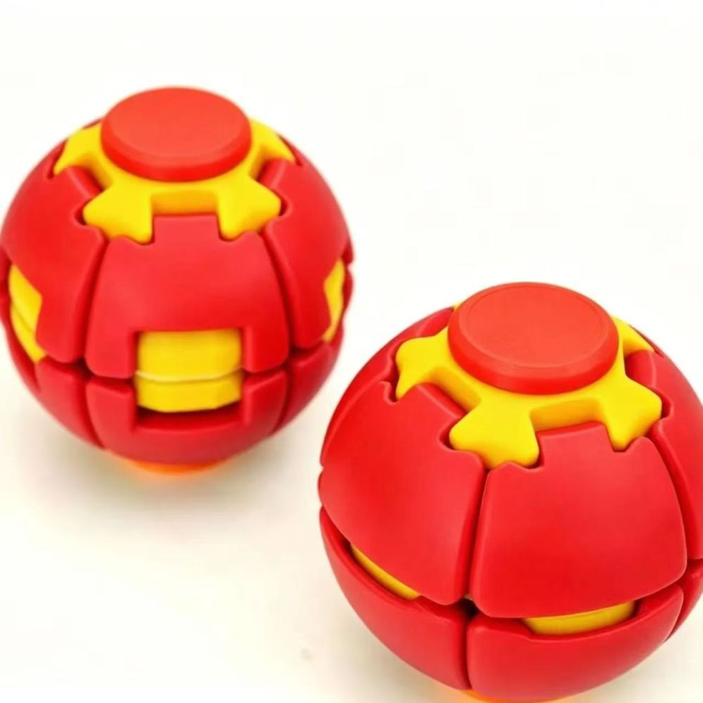 Colorful 3D-Printed Stress Relief Ball: A Dual-Function Finger Spinner That Can Be Pressed and Rotat