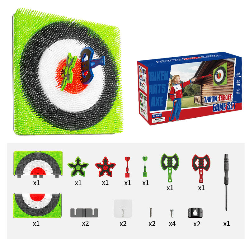 Throw target game set