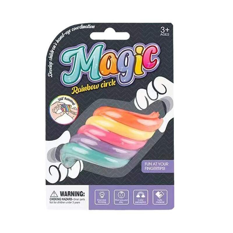 Rainbow Spinning Ring Stress-Relief Toy(24PCS/BOX)