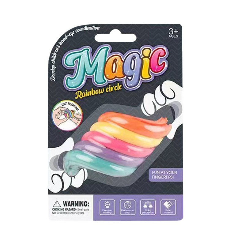 Rainbow Spinning Ring Stress-Relief Toy(24PCS/BOX)