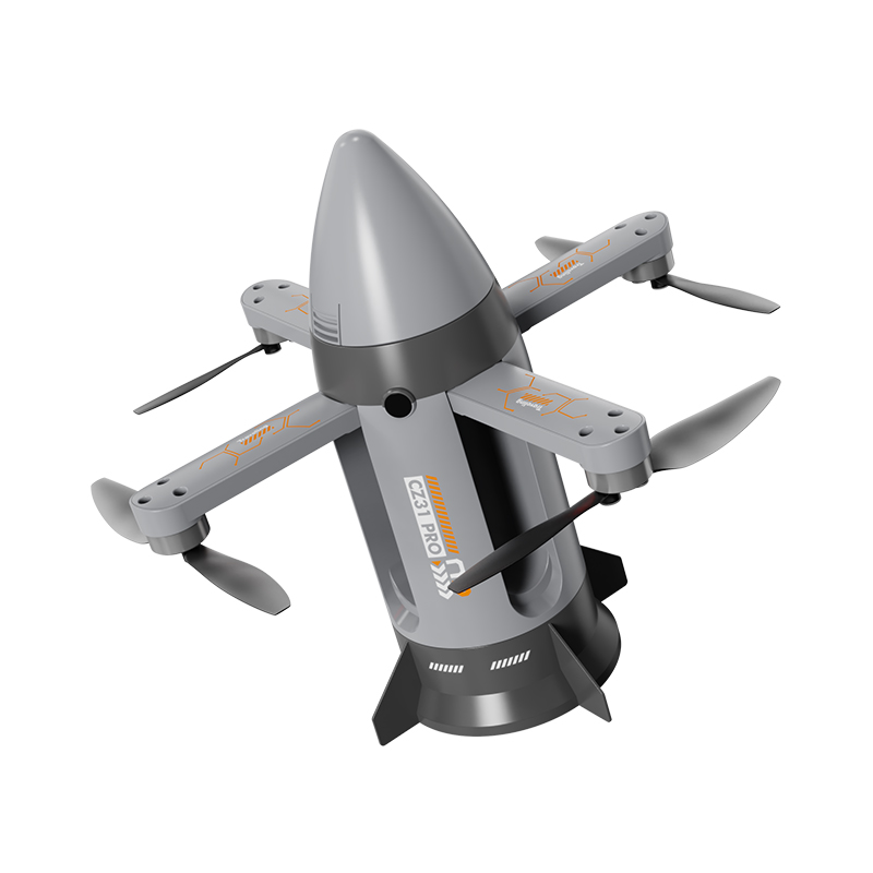 Brushless motor folding RC spray rocket with camera