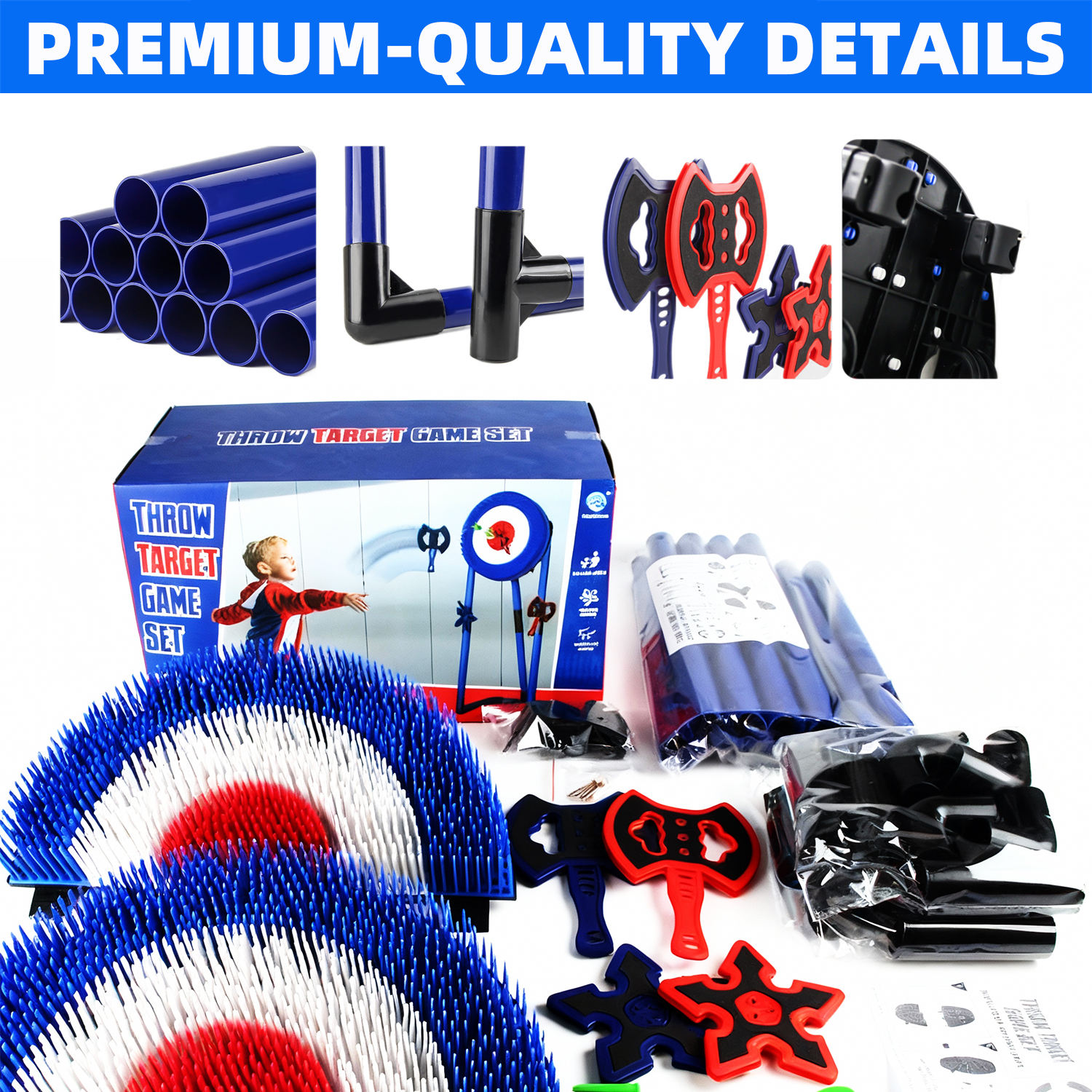 Throw target game set