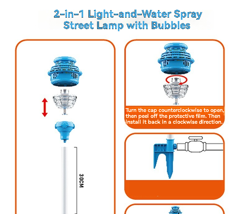 2 in 1 water spray & bubble machine, (battery included)