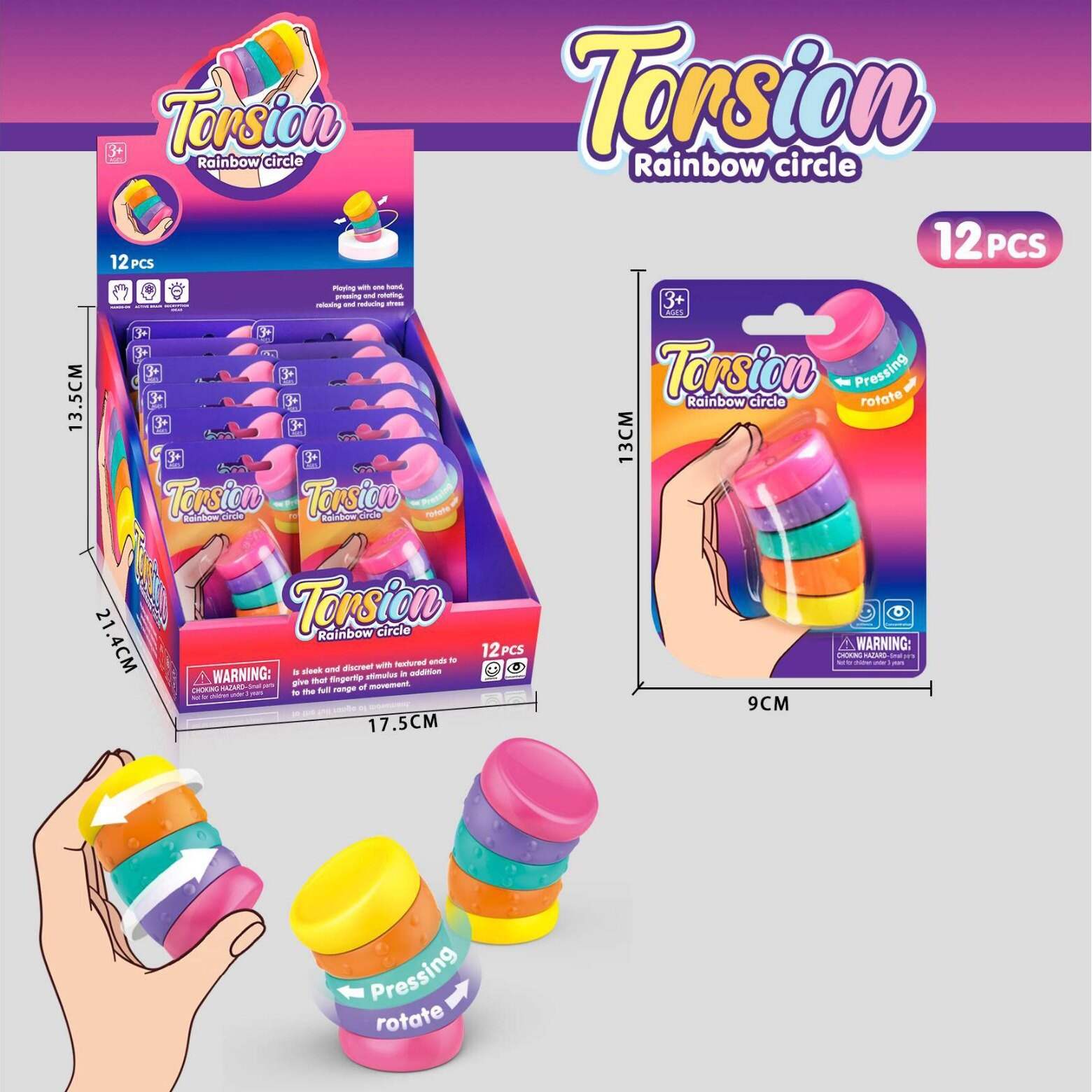 Twist-and-Spin Finger Spinner(24PCS/BOX)