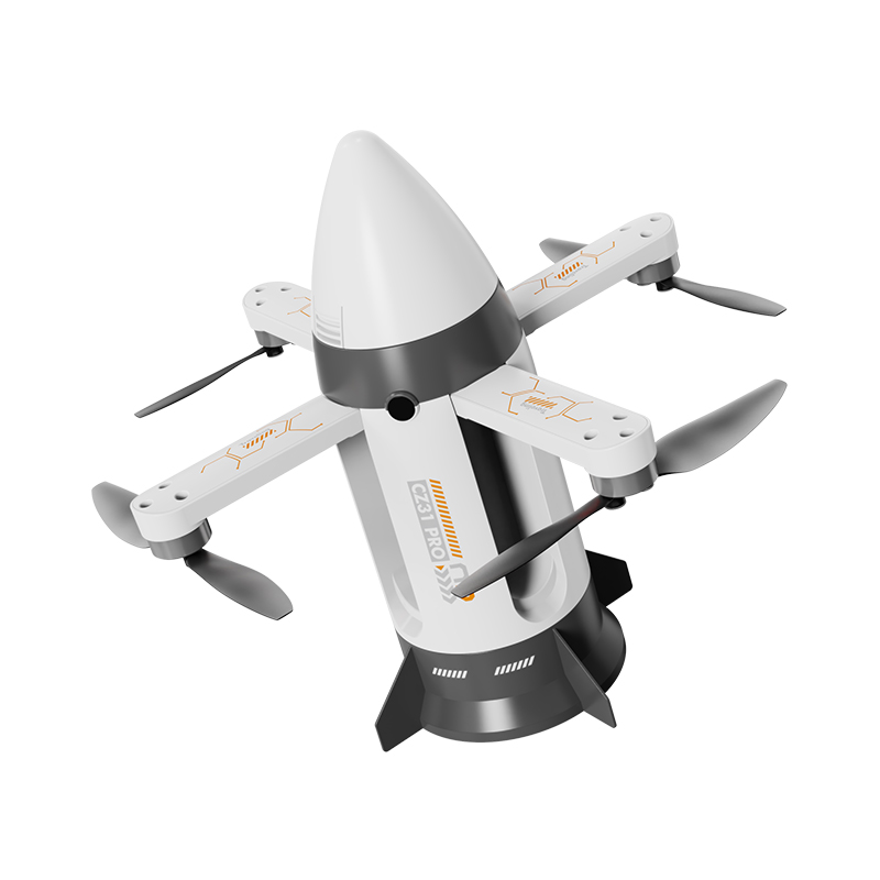 Brushless motor folding RC spray rocket with camera
