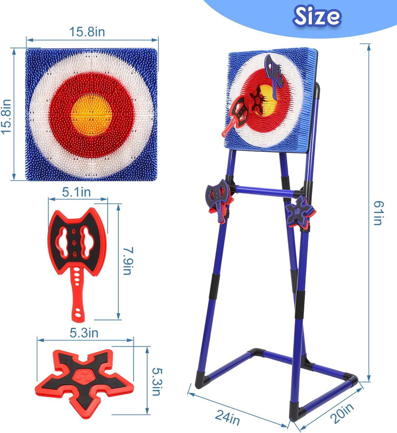 Throw target game set