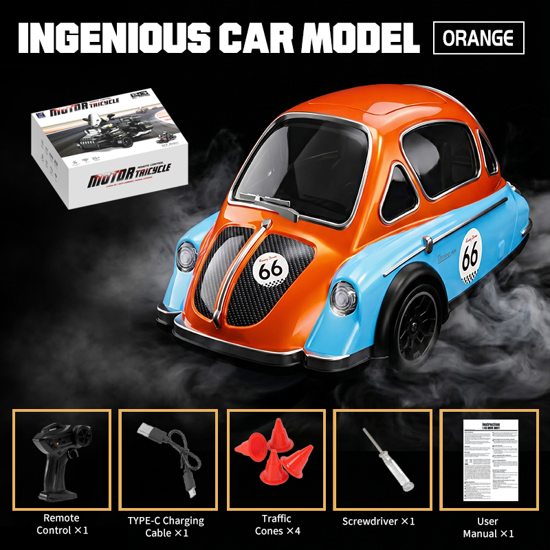 1:43 scale 3-Wheel drive RC drift classic car 2.4G