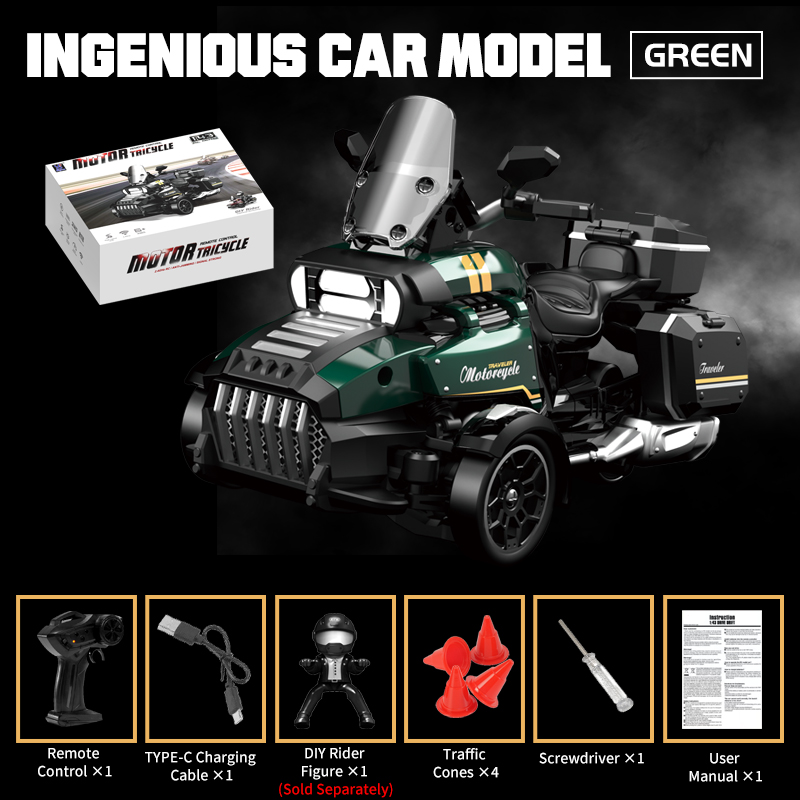 1:43 scale 3-Wheel drive RC drift motor 2.4G