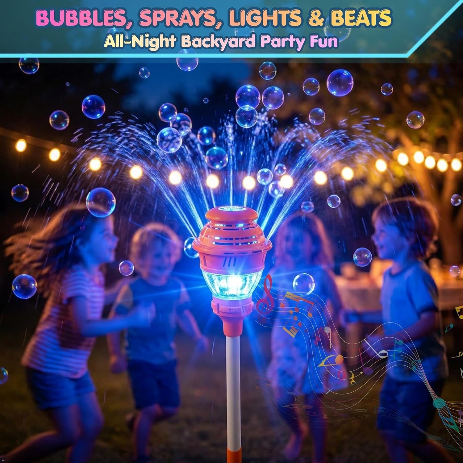2 in 1 water spray & bubble machine, (battery included)