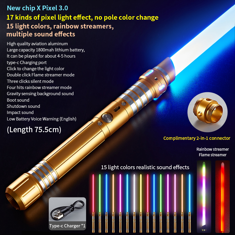 15-color pixel lightsaber