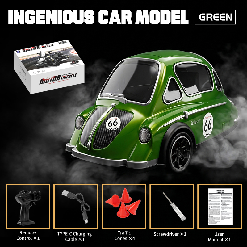 1:43 scale 3-Wheel drive RC drift classic car 2.4G