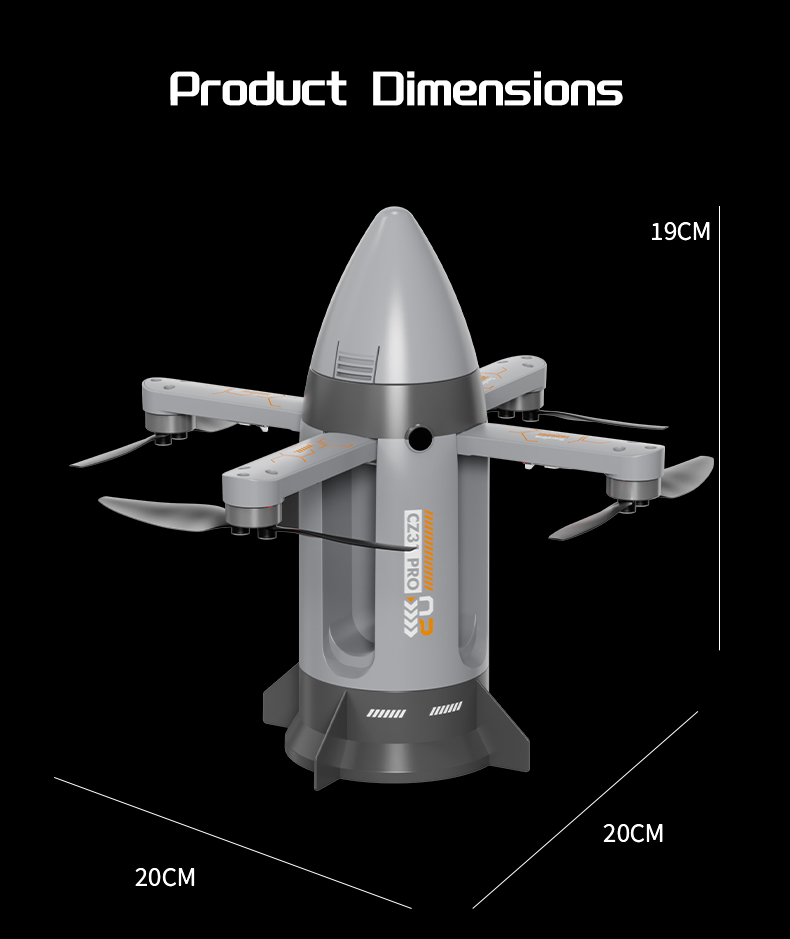 Brushless motor folding RC spray rocket with camera