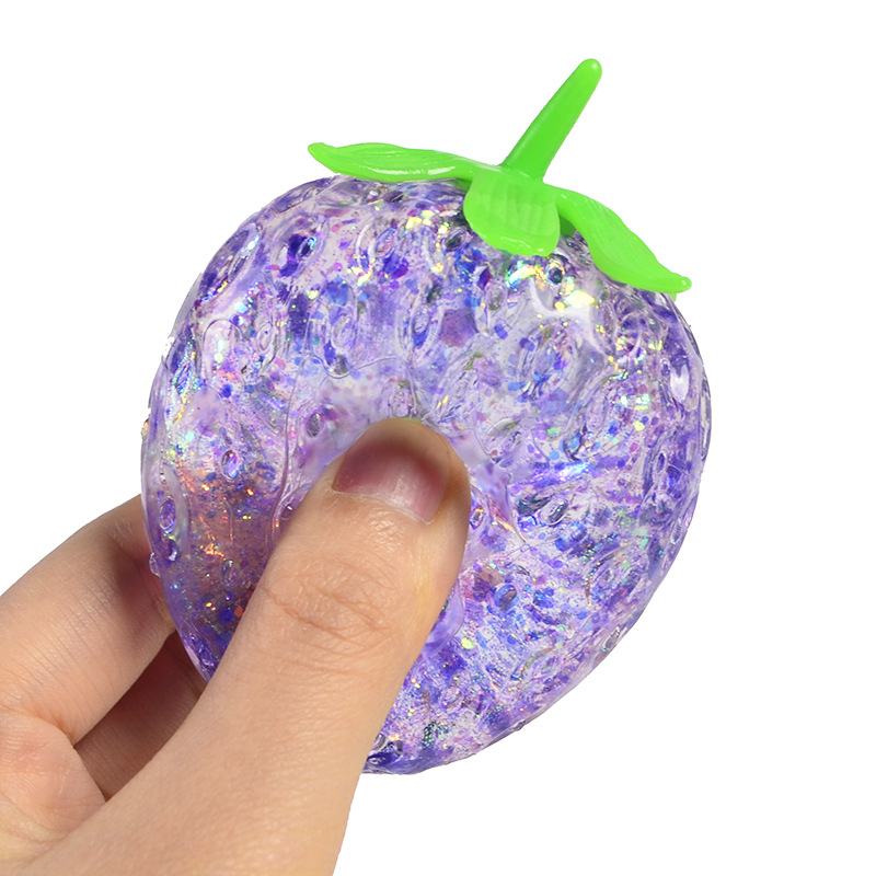 Best-Selling Maltose Strawberry Squishy, Maltose Egg Squishy, Stress-Relief Toy, Realistic Gold-Dust