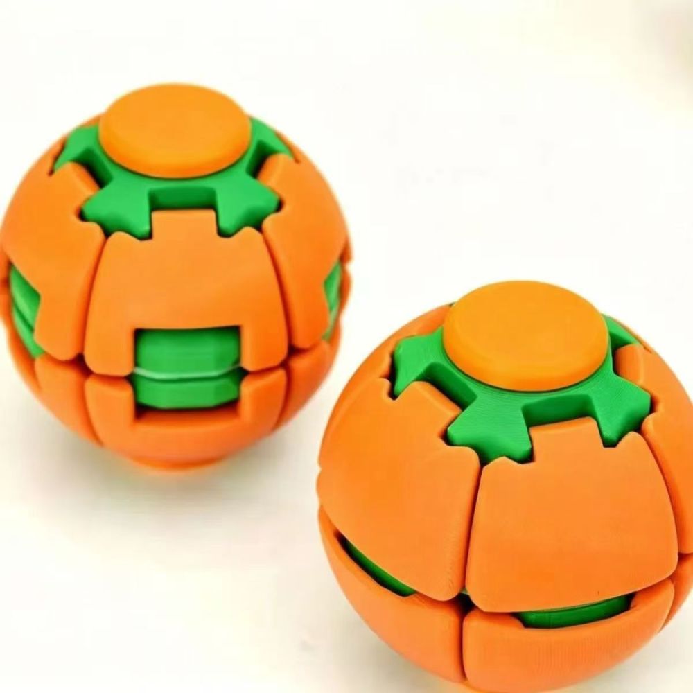 Colorful 3D-Printed Stress Relief Ball: A Dual-Function Finger Spinner That Can Be Pressed and Rotat