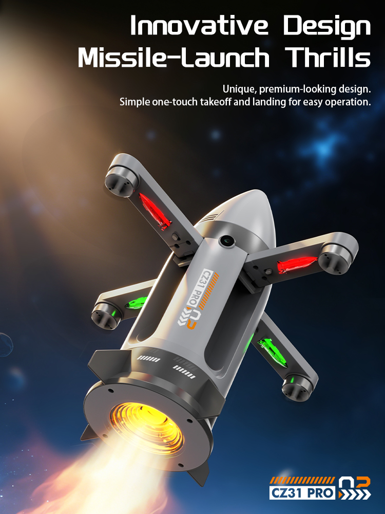 Brushless motor folding RC spray rocket with camera