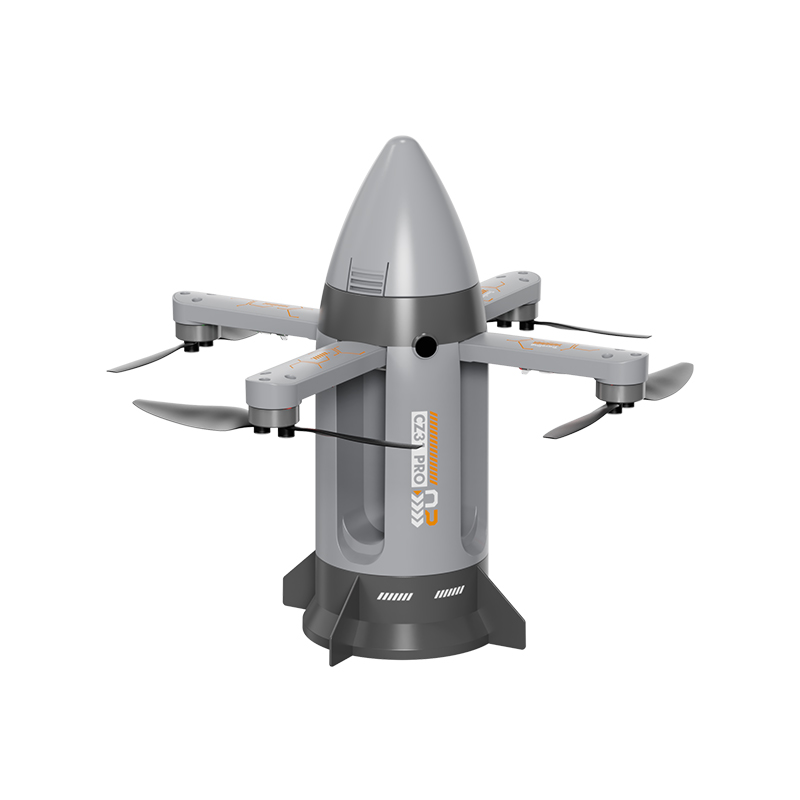 Brushless motor folding RC spray rocket with camera