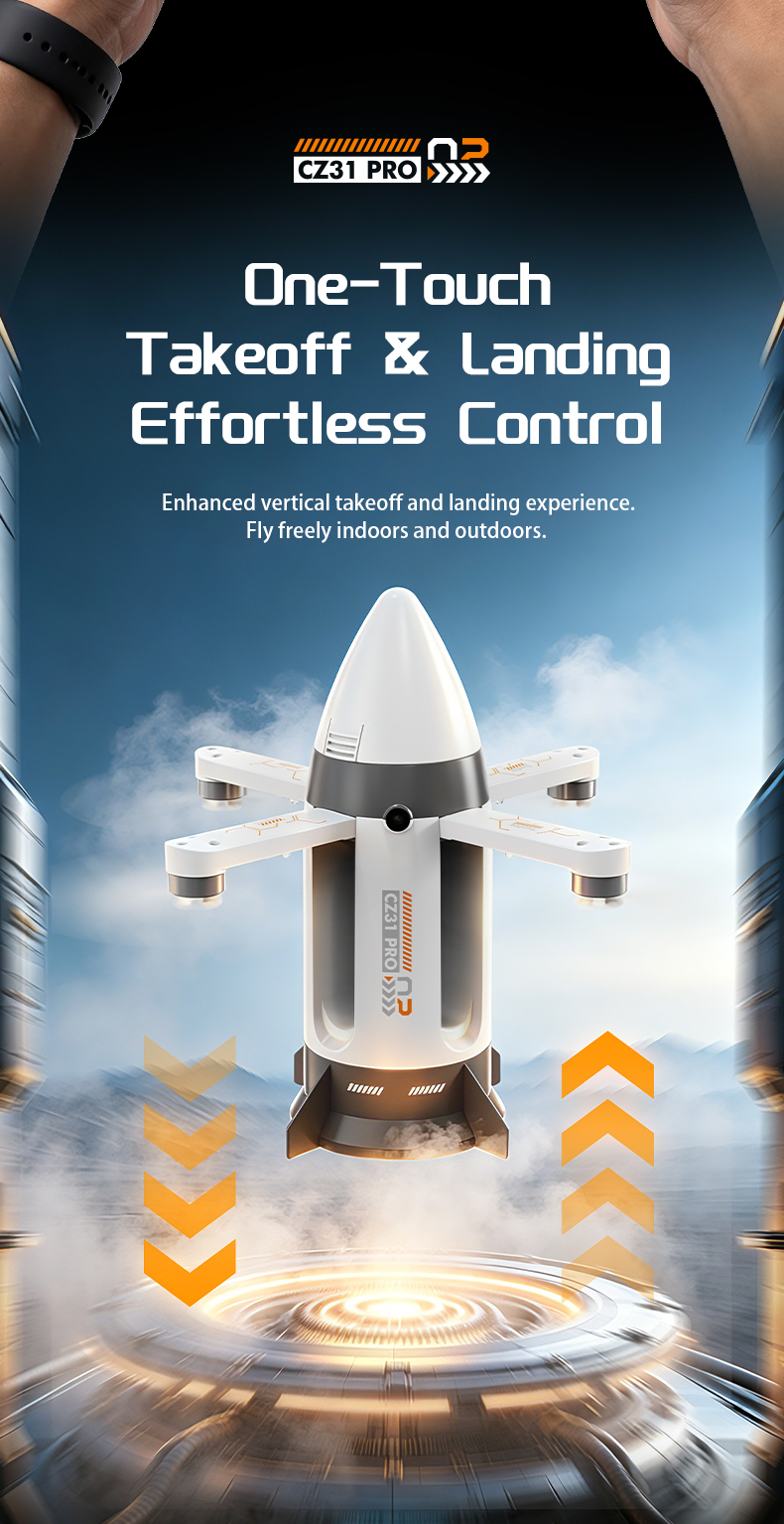 Brushless motor folding RC spray rocket with camera