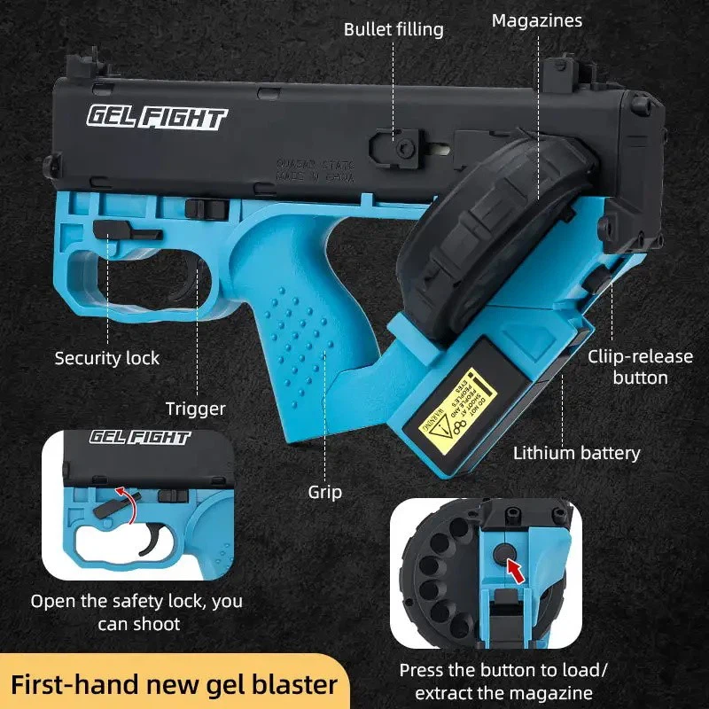 Cyberpunk Electric Gel Ball Blaster outdoor active play wholesale by CPS TOYS usage scene image Cyberpunk Electric Gel Ball Blaster outdoor active play wholesale by CPS TOYS usage scene image