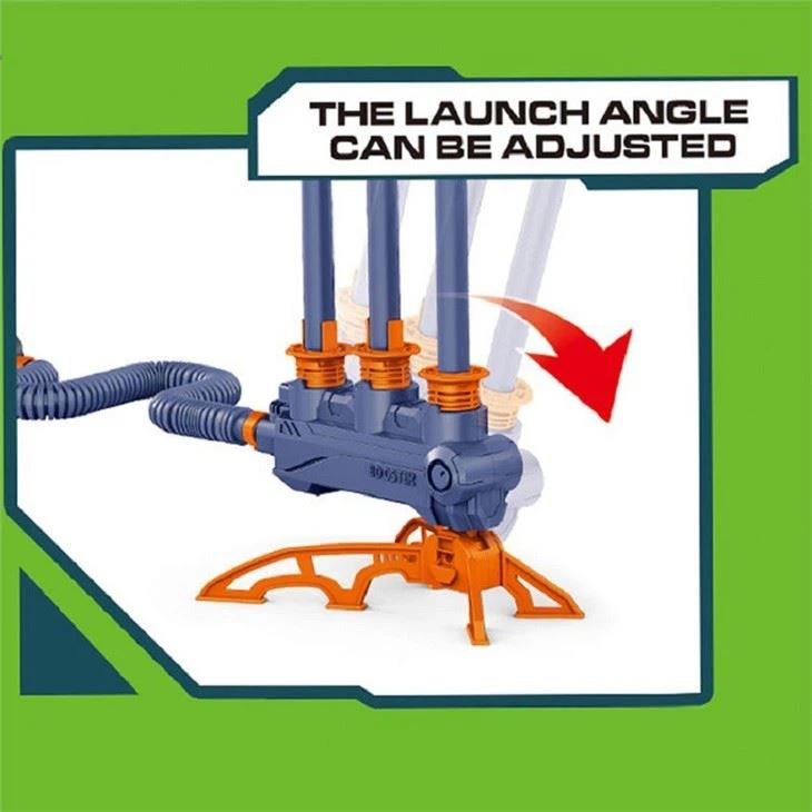 2-in-1 Foot Rocket Interactive Launching Toy Triple Launch