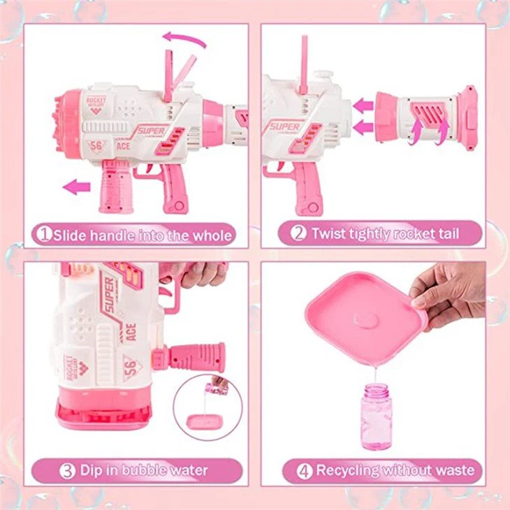 bubble guns for toddlers 1-3 pink