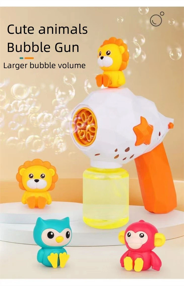 Cute Animals Colorful Multi-Hole Large Bubble Volume Bubble Gun