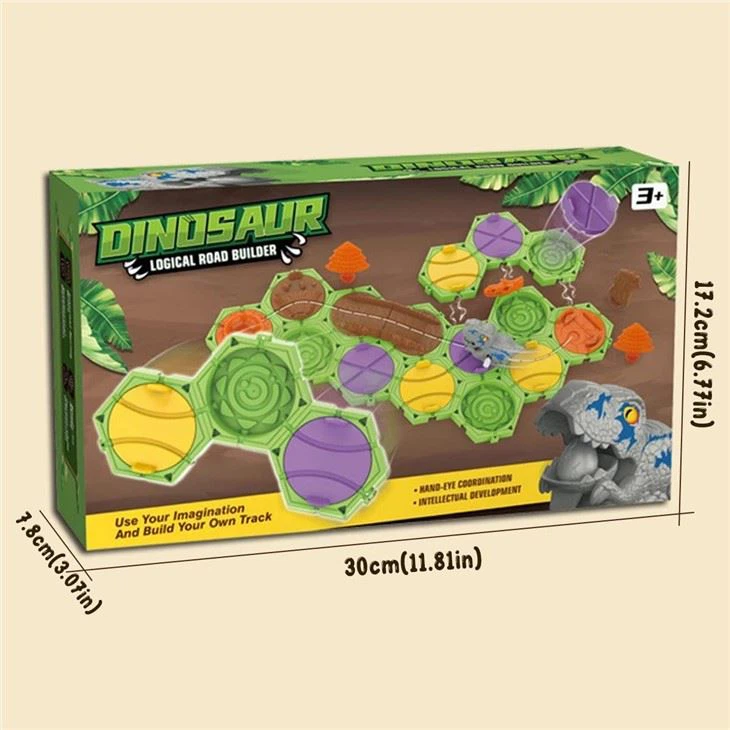 Dinosaur Road Building Game Logical Road Builder Game (Red)