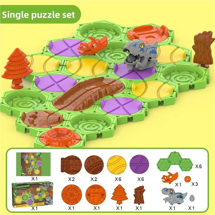Dinosaur Road Building Game Logical Road Builder Game (Red)