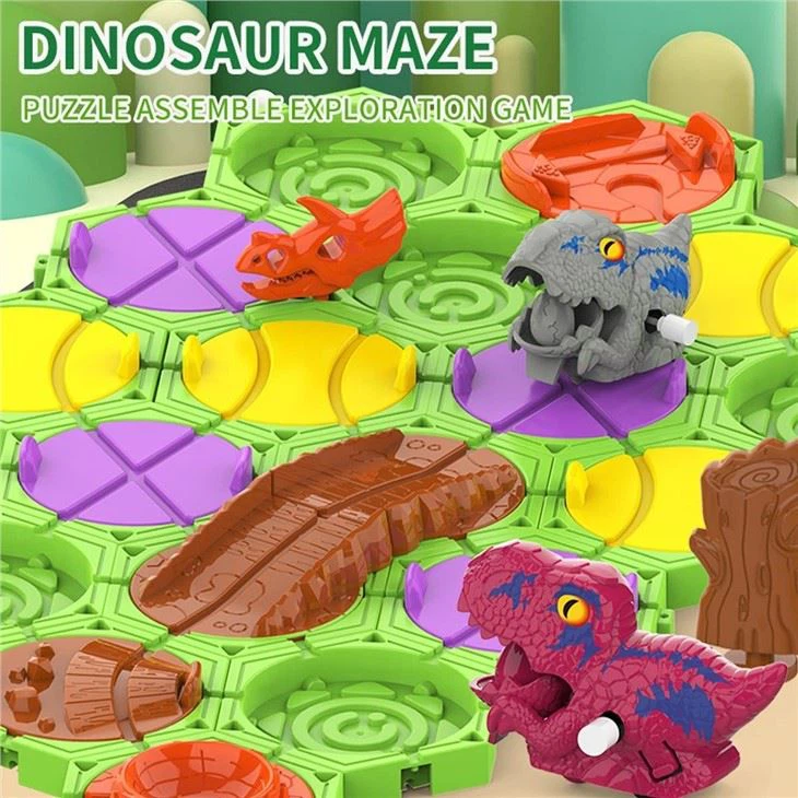 Dinosaur Road Building Game Logical Road Builder Game (Red)