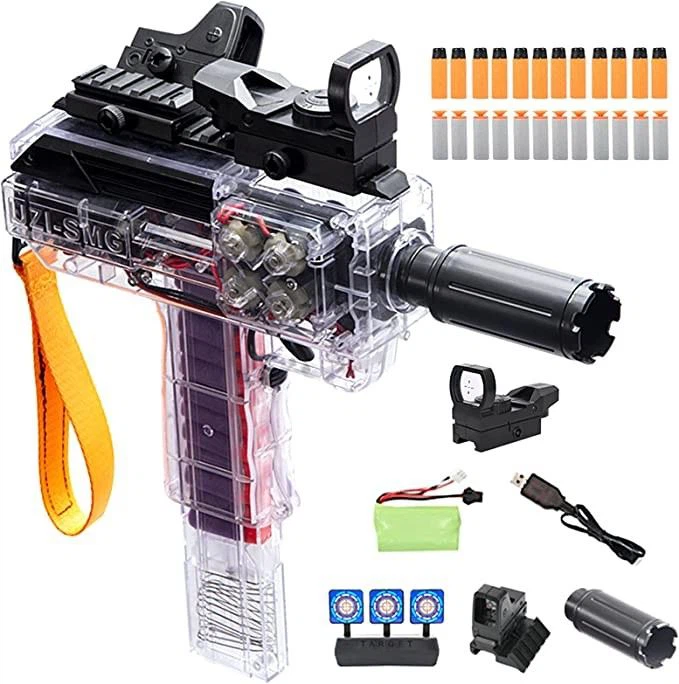 EVA Soft Gun, UZI Shooting Gun, Toy, Realistic Electric Consecutive Gun