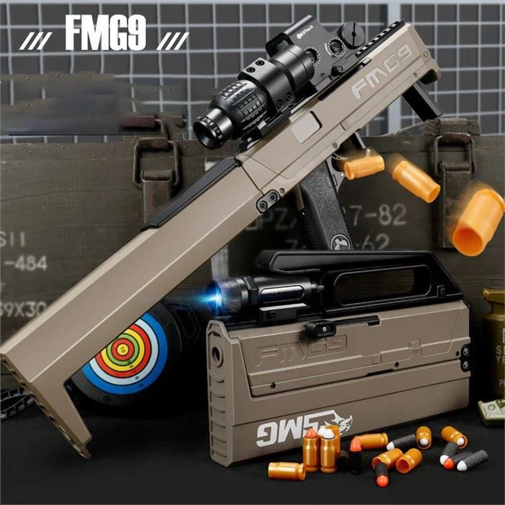 Fold Soft Bullet Submachine Gun With Soft Bullet Toys For Kid