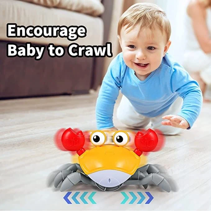Sensing Crawling Crab Interactive Walking Dancing Toy With Music Sounds & Lights