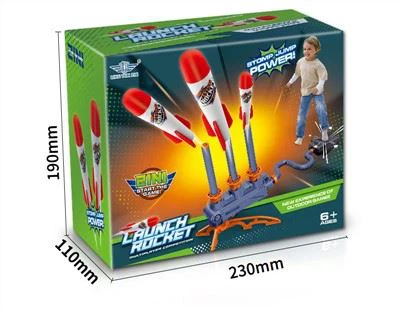 2-in-1 Foot Rocket Interactive Launching Toy Triple Launch