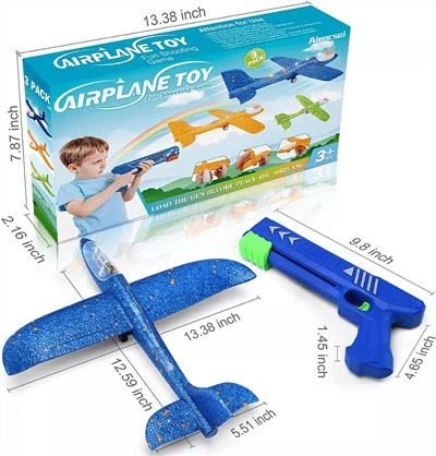 LED Light Airplane Launcher Toy 3 Pack