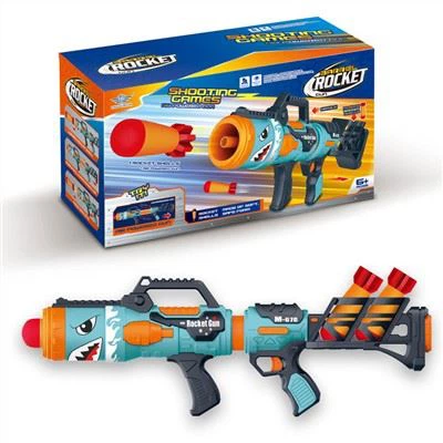 Toy Rocket Barrel Launcher Air Power Blaster Gun For Youth, Teens, Adults (Blue)