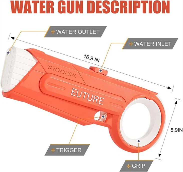 Electric Water Gun Large Nozzle Four-in-one Multi-function Waterproof High Pressure Large Capacity