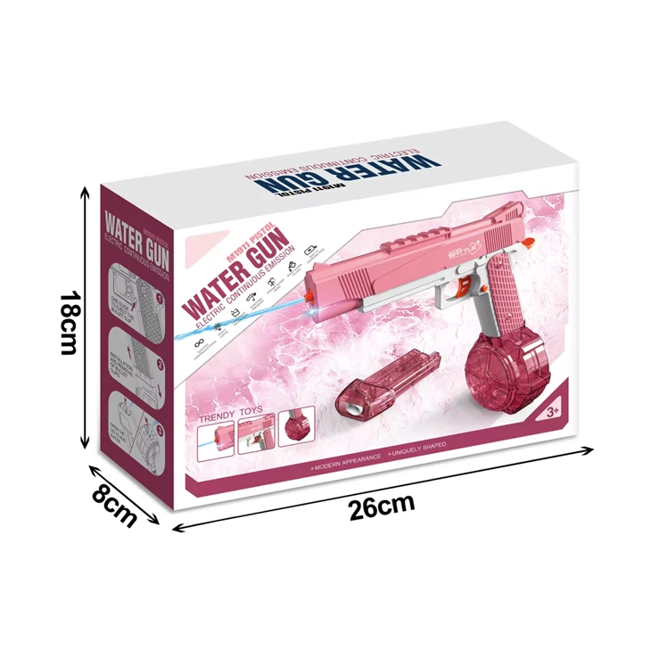 M1911 pistol Electric Water Gun Light Bullet Drum Version + Magazines