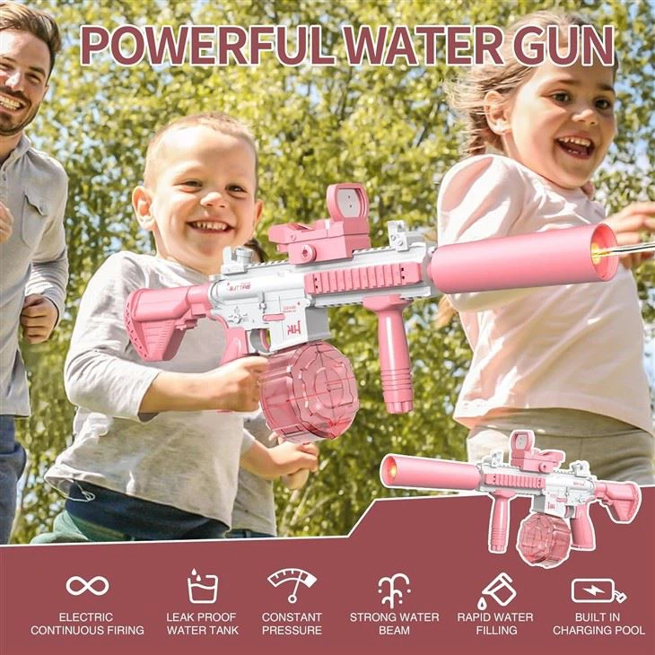 M416 Automatic Water Gun Squirt Gun With Light Tube