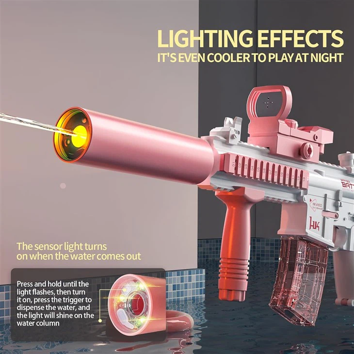 M416 Automatic Water Gun Squirt Gun With Light Tube