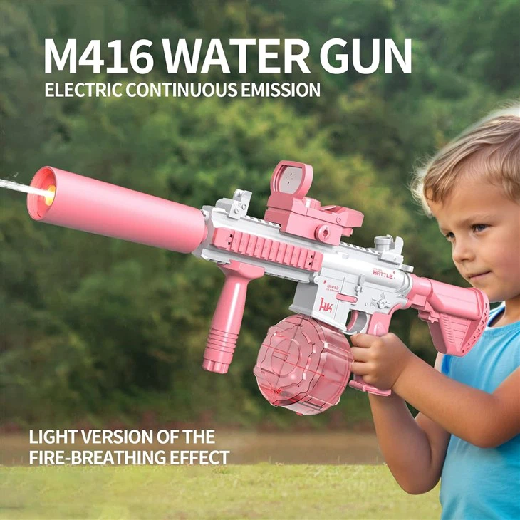 M416 Automatic Water Gun Squirt Gun With Light Tube