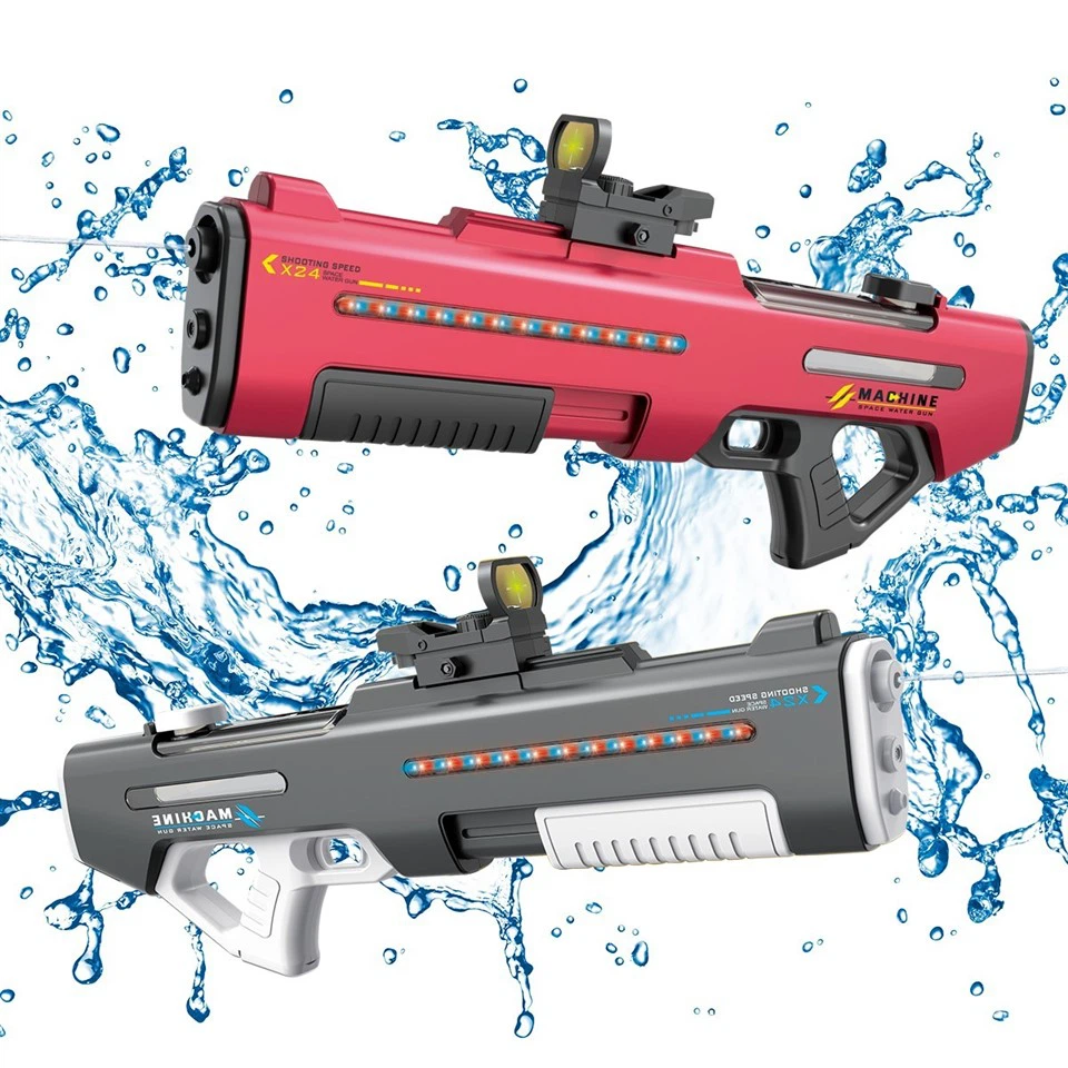 Automatic Suction Electric And Manual Shooting Water Gun With Lighting